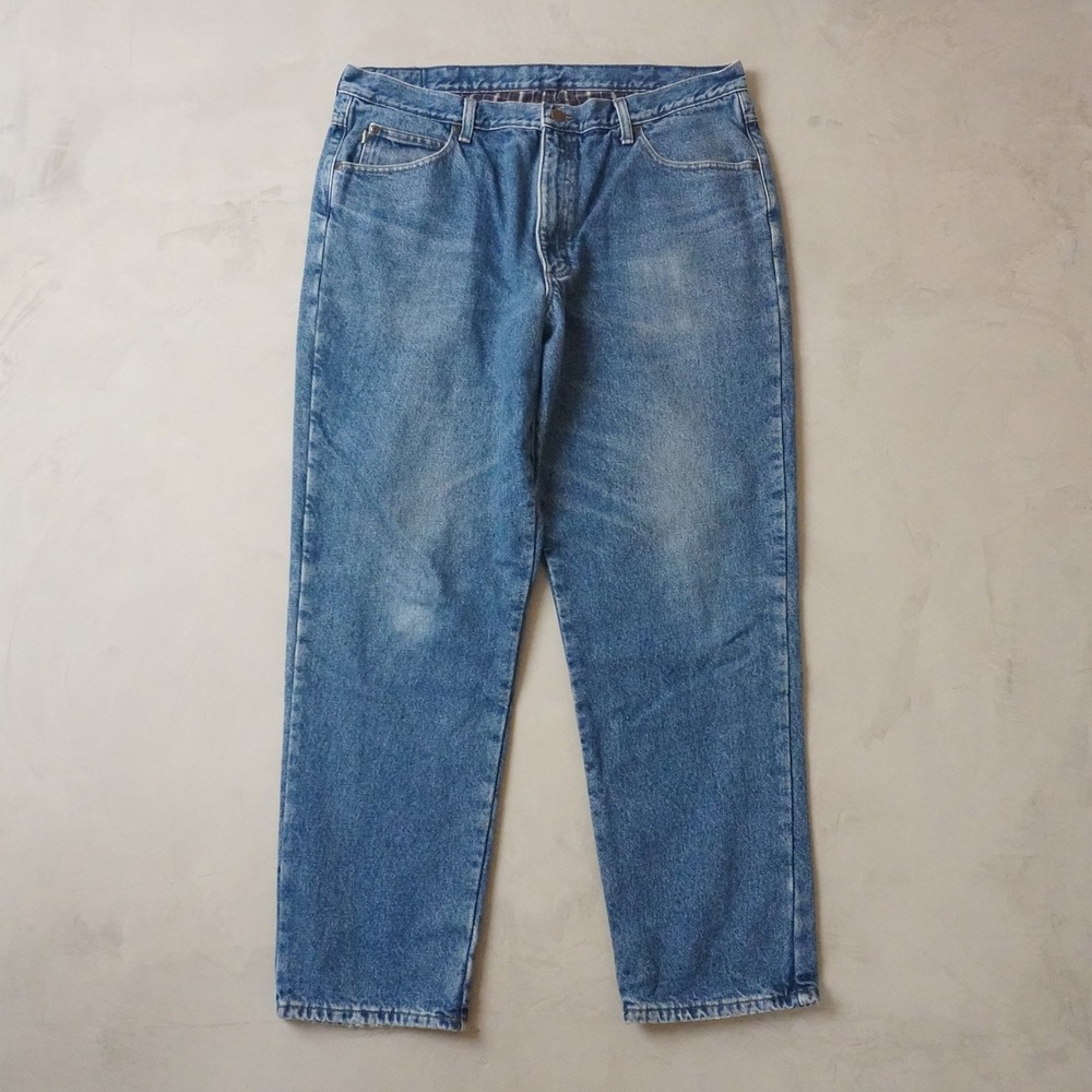 Vintage LL Bean Double L Flannel Lined Jeans 40x32 Mens Blue Denim Straight Leg